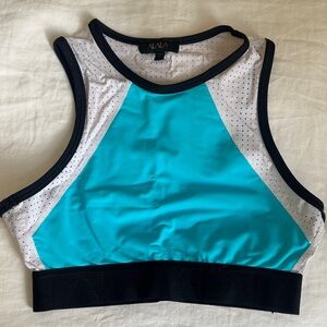 Alala Aqua and Black Sports Bra